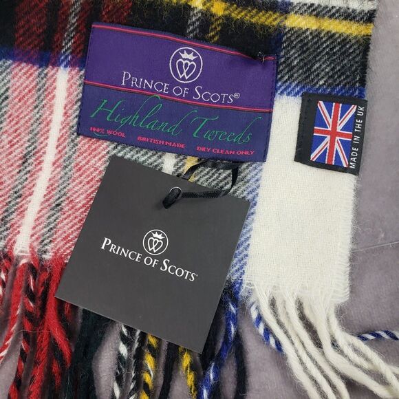 Prince of Scots Throw Tartan Tweed Fluffy Plaid Fringe Wool Blanket - Picture 8 of 8